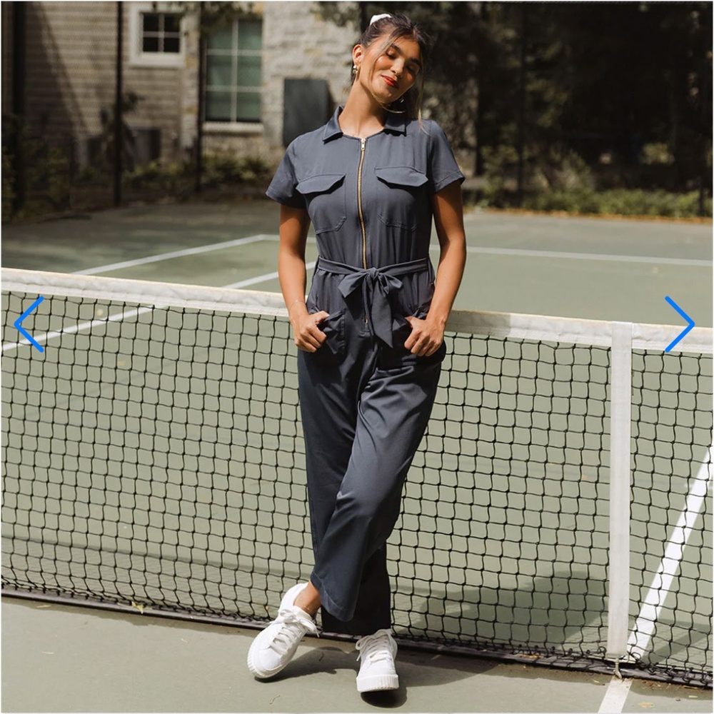 Albion Fit City Jumpsuit Charcoal LIKE NEW - Lg Petite - Picture 4 of 14